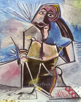 Man seated 1971 cubism Pablo Picasso Oil Paintings
